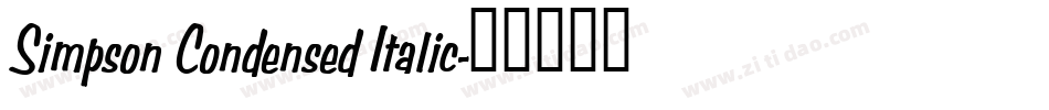 Simpson Condensed Italic字体转换